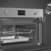 Встраиваемая электрическая духовка SMEG с паром, 45 см, 41 л, 12 функций, нержавеющая сталь - компактный духовой шкаф для идеальной готовки