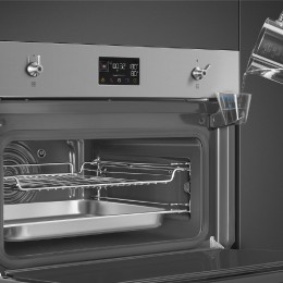 Встраиваемый духовой шкаф SMEG SO4302S3X, 45 см, 41 л, 12 функций, паровая очистка, нерж. сталь