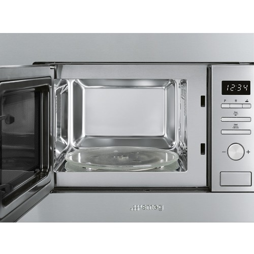 Встраиваемая микроволновая печь SMEG 60 см, высота 39 см, нержавеющая сталь - идеальное решение для вашей кухни