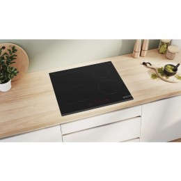 Bosch PVS631HC1E, индукционная плита 60 см, стеклокерамика, 4 конфорки, CombiZone, TouchSelect, PowerBoost, черная