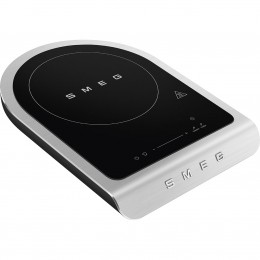 Настольная индукционная плита Smeg PIC01BLMEU, 1 зона, 1.45/2.1 кВт, сенсорное управление, черный матовый.