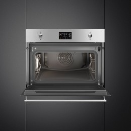 Встраиваемый духовой шкаф SMEG SO4302S3X, 45 см, 41 л, 12 функций, паровая очистка, нерж. сталь