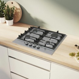 Газовая панель Bosch PCP6A5I90M, 4 горелки, нерж. сталь, автоподжиг, газ-контроль