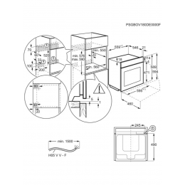 Электрический духовой шкаф Electrolux EOE9P3ST, 72 л, 17 режимов, конвекция, паровая очистка, 3 стекла, направляющие телескопические и проволочные.