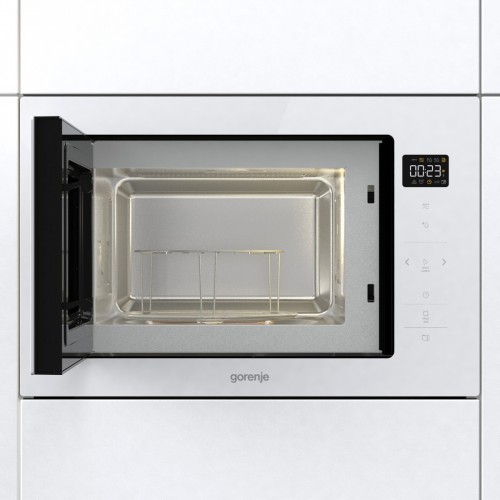 Встраиваемая микроволновая печь GORENJE, 25 л, белая, с электронным управлением и открыванием дверцы влево - идеальное решение для вашей кухни