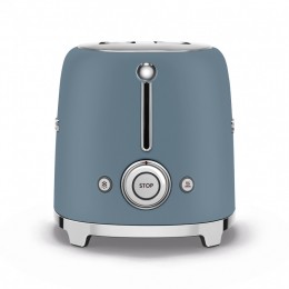 Тостер SMEG TSF01SBMEU, 2 ломтика, нержавеющая сталь, 6 уровней поджаривания, синий шторм.