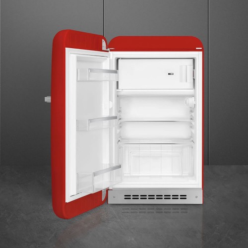 Холодильник SMEG/ Холодильник SMEG, ВхШхГ 970х545х659 мм, отдельностоящий, стиль 50-х, однокамерный, внутренняя морозильная камера, объем 122 л, стандартный компрессор, энергоэффективность D, цвет красный