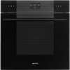 Встраиваемый духовой шкаф SMEG с пиролизом, 60 см, 10 функций, черное стекло, класс А+
