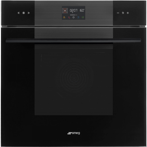 Встраиваемый духовой шкаф SMEG с пиролизом, 60 см, 10 функций, черное стекло, класс А+