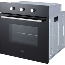 Духовой шкаф EVELUX EO 620 B, 60 см, 65л, 8 режимов, черное стекло, универсальный противень, решетка-гриль, двойное стекло, легко-съемное стекло.