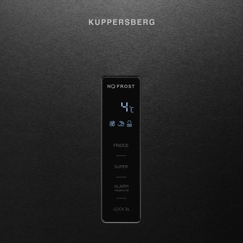 Холодильник KUPPERSBERG 1850x600x650 мм - Однодверный, No Frost, 387 л, Электронное Управление, LED Дисплей, Супер Охлаждение, Зона Свежести