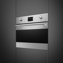 Встраиваемый духовой шкаф SMEG SO4302S3X, 45 см, 41 л, 12 функций, паровая очистка, нерж. сталь
