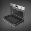 Встраиваемая электрическая духовка SMEG с паром, 45 см, 41 л, 12 функций, нержавеющая сталь - компактный духовой шкаф для идеальной готовки