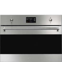 Встраиваемый духовой шкаф SMEG SO4302S3X, 45 см, 41 л, 12 функций, паровая очистка, нерж. сталь