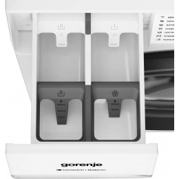Стиральная машина Gorenje/ Стиральная машина Gorenje, отдельностоящая, ВхШхГ 85х60х54 см, цифровой дисплей, поворотное/сенсорное управление, загрузка 8 кг, 1400 об/мин, 15 программ, инверторный мотор, пар, Wi-Fi, цвет белый