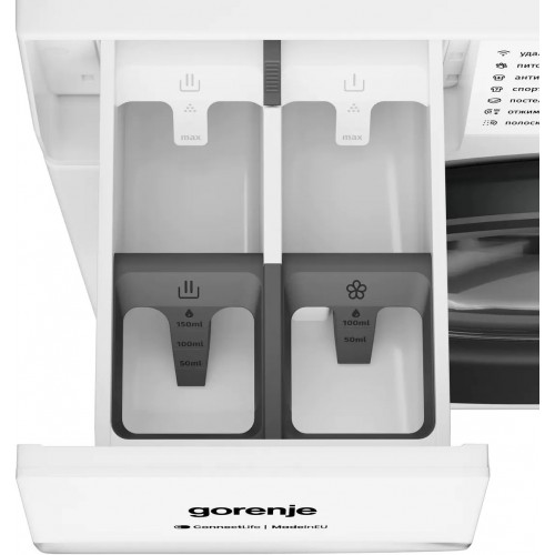 Стиральная машина Gorenje/ Стиральная машина Gorenje, отдельностоящая, ВхШхГ 85х60х54 см, цифровой дисплей, поворотное/сенсорное управление, загрузка 8 кг, 1400 об/мин, 15 программ, инверторный мотор, пар, Wi-Fi, цвет белый