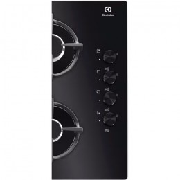 Газовая варочная поверхность Electrolux KGG6407K - стекло, 7650 Вт, газ-контроль, чугунные решётки, 58x51 см