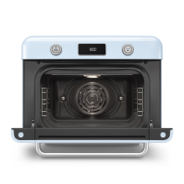 Мини-печь SMEG COF01PBEU, 10 функций, пар, LCD дисплей, 30 л, пастельный голубой.