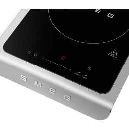 Настольная индукционная плита Smeg PIC01BLMEU, 1 зона, 1.45/2.1 кВт, сенсорное управление, черный матовый.