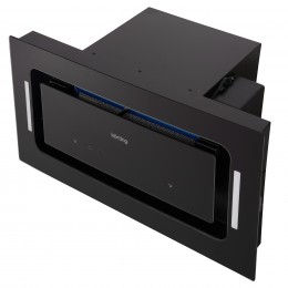 Вытяжка Korting KHI 6099 ICGN, 60 см, 900 м³/ч, 5 режимов, сенсорное управление, LED, черное стекло