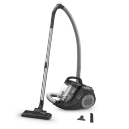 Безмешковый пылесос Tefal/ Безмешковый пылесос Tefal, мощность 750 Вт, сухая уборка, объем контейнера 1.2 л, механическое управление, индикатор максимального уровня пыли, 4 насадки, уровень шума 77 дБ, цвет черный