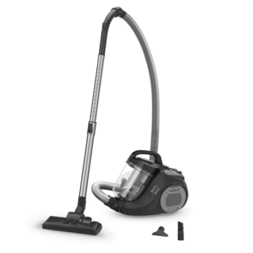 Безмешковый пылесос Tefal/ Безмешковый пылесос Tefal, мощность 750 Вт, сухая уборка, объем контейнера 1.2 л, механическое управление, индикатор максимального уровня пыли, 4 насадки, уровень шума 77 дБ, цвет черный