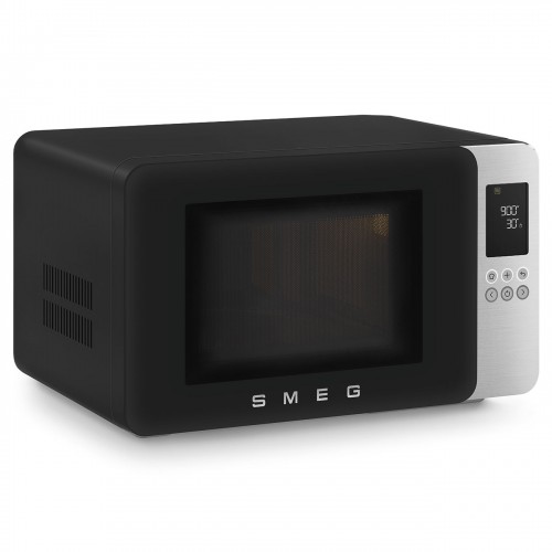 Микроволновая печь SMEG 29 л, 900 Вт, гриль, 18 программ, черная - купить в интернет-магазине