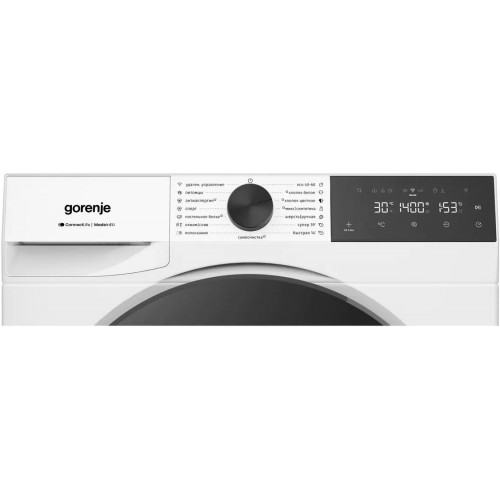Стиральная машина Gorenje/ Стиральная машина Gorenje, отдельностоящая, ВхШхГ 85х60х54 см, цифровой дисплей, поворотное/сенсорное управление, загрузка 8 кг, 1400 об/мин, 15 программ, инверторный мотор, пар, Wi-Fi, цвет белый