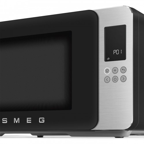 Микроволновая печь SMEG 29 л, 900 Вт, гриль, 18 программ, черная - купить в интернет-магазине