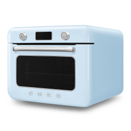 Мини-печь SMEG COF01PBEU, 10 функций, пар, LCD дисплей, 30 л, пастельный голубой.