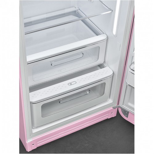 Холодильник SMEG/ Холодильник SMEG, ВхШхГ 1530х601х728 мм, отдельностоящий, стиль 50-х, однокамерный, внутренняя морозильная камера, объем 270 л (244 + 26), LED освещение, инверторный компрессор, энергоэффективность С, цвет розовый