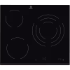 Встраиваемая электрическая панель ELECTROLUX 59x52 см, стеклокерамика, 3 конфорки, сенсорное управление, черная