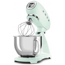 Миксер Smeg SMF03PGEU, пастельный зеленый, нерж. чаша, венчик и лопатка в комплекте