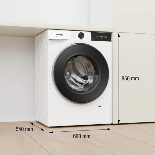 Стиральная машина Gorenje/ Стиральная машина Gorenje, отдельностоящая, ВхШхГ 85х60х54 см, цифровой дисплей, поворотное/сенсорное управление, загрузка 8 кг, 1400 об/мин, 15 программ, инверторный мотор, пар, Wi-Fi, цвет белый