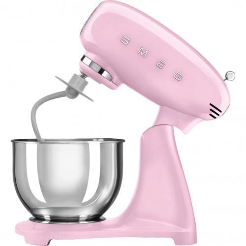 Планетарный миксер SMEG 50-х годов, 1000 Вт, 4.8 л, 10 скоростей, розовый