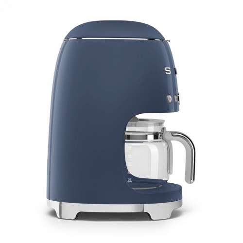Капельная кофеварка SMEG 50-х годов, 1050 Вт, 10 чашек, темно-синяя – идеальный выбор для фильтрованного кофе