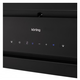 Вытяжка Korting KHI 6099 ICGN, 60 см, 900 м³/ч, 5 режимов, сенсорное управление, LED, черное стекло