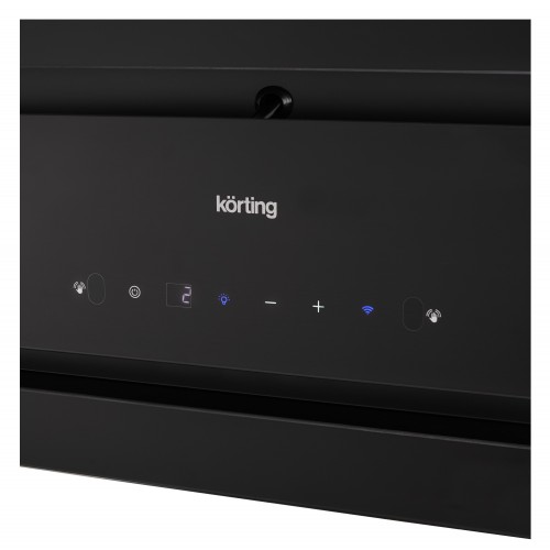 Встраиваемая вытяжка KORTING 60 см, 900 м³/ч, 5 режимов, сенсорное управление, черное стекло
