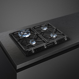 Варочная панель SMEG SR964NGH, газовая, 60 см, 4 горелки, черная