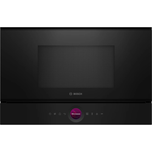 Встраиваемая микроволновая печь BOSCH, ВхШхГ 38.2х59.4х31.8 см, 900Вт, 5 режимов, кварцевый гриль,инвертер, 21 л, черный, петли справа