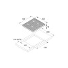 Встраиваемая газовая панель ASKO 476653 - 4 конфорки, Super Vario Wok, нержавеющая сталь, механическое управление
