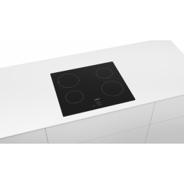 Bosch PUG61RAA5E, индукционная варочная панель 60см, черная, стеклокерамика, 4 зоны, TouchSelect, PowerBoost.