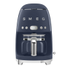 Капельная кофеварка SMEG 50-х годов, 1050 Вт, 10 чашек, темно-синяя – идеальный выбор для фильтрованного кофе