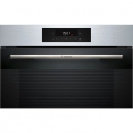 Bosch HJG852YS0, духовой шкаф электрический 60 см, 76 л, нержавеющая сталь, сенсорное управление, 8 режимов + AutoPilot 30, LCD-дисплей, галогенное освещение, EcoClean, Soft Open/Close, телескопические направляющие.