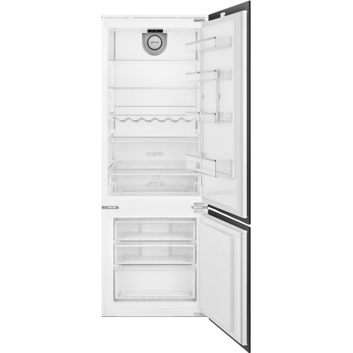Встраиваемый холодильник Smeg 1940х690х550 мм, белый/хром, скользящие направляющие, перенавешиваемая дверь, класс Е