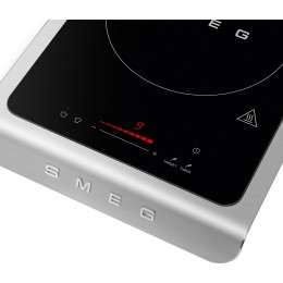 Настольная индукционная плита Smeg PIC01BLMEU, 1 зона, 1.45/2.1 кВт, сенсорное управление, черный матовый.