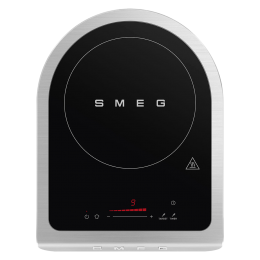 Настольная индукционная плита Smeg PIC01BLMEU, 1 зона, 1.45/2.1 кВт, сенсорное управление, черный матовый.