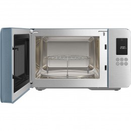 Микроволновая печь SMEG, отдельностоящая, объем 29 л, 4 функции приготовления, гриль, 18 автоматических программ, быстрый старт, размораживание, мощность 900 Вт, 5 уровней мощности, инвертер + поворотный стол, цвет синий шторм