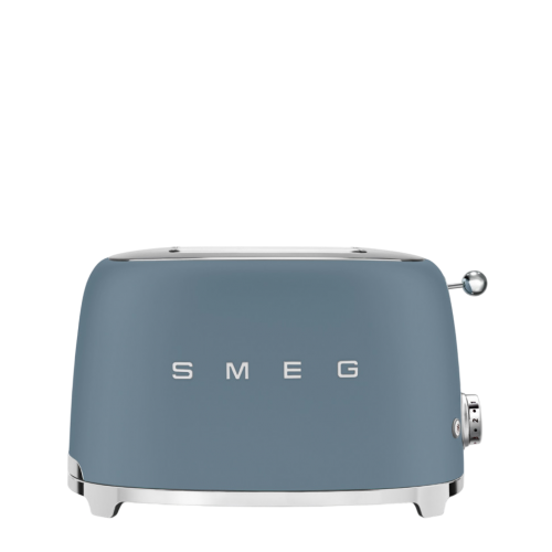 Тостер SMEG 50-х годов, 2 ломтика, корпус из нержавеющей стали, 6 уровней поджаривания, синий шторм
