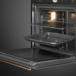 Встраиваемый духовой шкаф SMEG SFP68C1TAO, 60 см, 65 л, 9 режимов, пиролиз, таймер, галогенная подсветка, Soft Close